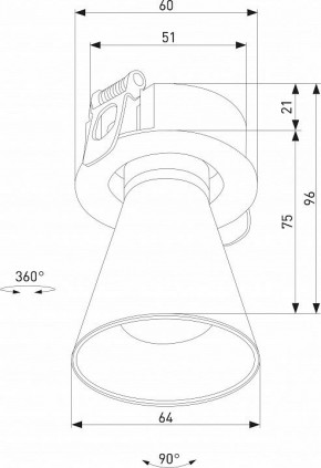 Встраиваемый светильник Elektrostandard Bell 25097/LED 8W 3000K белый в Добрянке - dobryanka.ok-mebel.com | фото 5