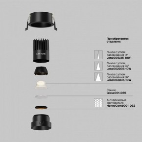 Встраиваемый светильник Maytoni Dip DL115-10W-2.7K-B в Добрянке - dobryanka.ok-mebel.com | фото 3