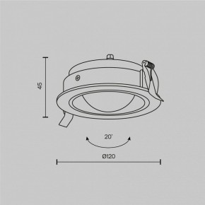 Встраиваемый светильник Maytoni Lens DL105-12W4K-W в Добрянке - dobryanka.ok-mebel.com | фото 8