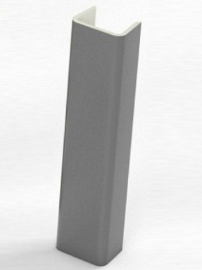 Торцевая заглушка  для цоколя h100 мм (Алюминий, Белый, Черный, Сонома) в Добрянке - dobryanka.ok-mebel.com | фото 1