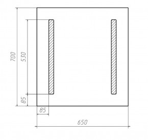 Зеркало Good Light 2-65 с подсветкой Домино (GL7011Z) в Добрянке - dobryanka.ok-mebel.com | фото 6