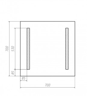 Зеркало Good Light 2-70 с подсветкой Домино (GL7012Z) в Добрянке - dobryanka.ok-mebel.com | фото 6