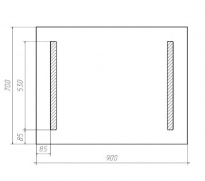Зеркало Good Light 2-90 с подсветкой Домино (GL7015Z) в Добрянке - dobryanka.ok-mebel.com | фото 6