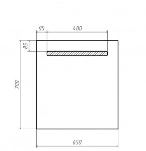 Зеркало Good Light 65 с подсветкой Домино (GL7005Z) в Добрянке - dobryanka.ok-mebel.com | фото 2