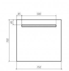 Зеркало Good Light 75 с подсветкой Домино (GL7007Z) в Добрянке - dobryanka.ok-mebel.com | фото 2