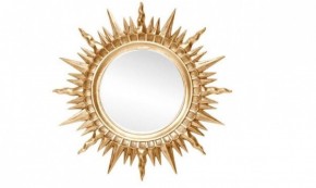 Зеркало круглое золото (1810(1) в Добрянке - dobryanka.ok-mebel.com | фото